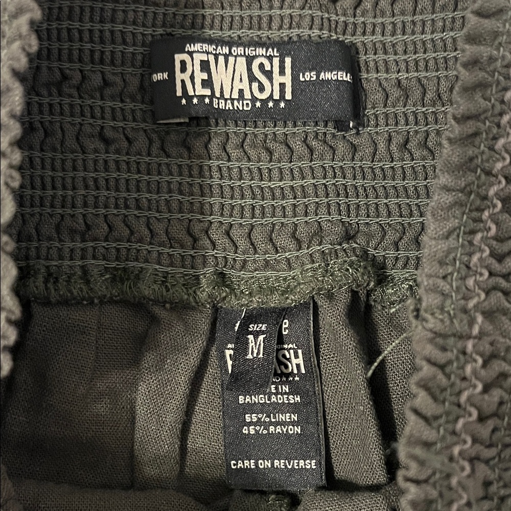 Rewash Army Green High-Waist Smocked Women’s Shorts - NWOT - Picture 2 of 4